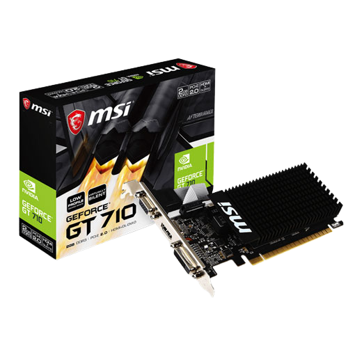 MSI GAMING GEFORCE GT 710 2GB GDRR3 64-BIT LOW PROFILE GRAPHICS CARD (3 YEARS WARRANTY)