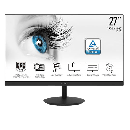 MSI PRO MP271QP 27” INCH 2K (2560 X 1440) WQHD IPS LEVEL ULTRA SLIM FRAMELESS MONITOR (3 YEARS WARRANTY)