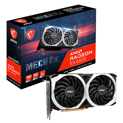 MSI RADEON RX 6600 MECH 2X 8GB GDDR6 GRAPHICS CARD (3 YEARS WARRANTY)