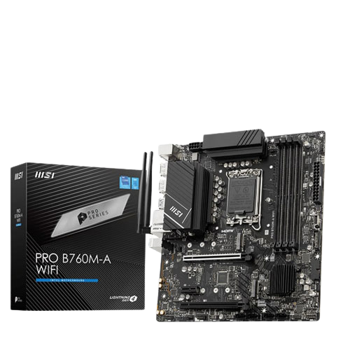 MSI PRO B760M-A (WIFI) DDR5 MOTHERBOARD (3 YEARS WARRANTY)