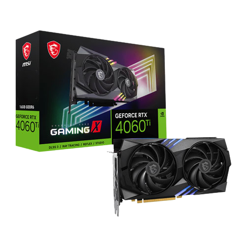 MSI GEFORCE RTX 4060 TI GAMING X 16GB GDDR6 GRAPHICS CARD (3 YEARS WARRANTY)