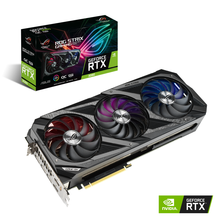 ROG STRIX RTX 3080 10GB GRAPHIC CARD (6M) (USED ITEM)