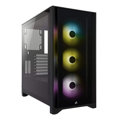 CORSAIR ICUE 4000X RGB TEMPERED GLASS MID-TOWER ATX CASE - BLACK
