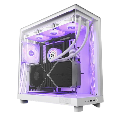 NZXT H6 FLOW RGB EDITION ATX MID TOWER WHITE CASE