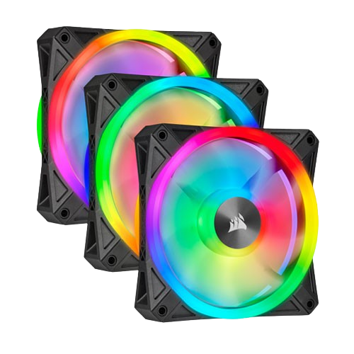 CORSAIR QL120 RGB 120MM PWM TRIPLE FAN KIT WITH LIGHTING NODE CORE (1 YEAR WARRANTY)