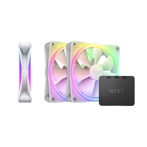 NZXT F120 RGB DUO 120MM TRIPPLE PACK RGB FAN WITH RGB CONTROLLER – WHITE (1 YEAR WARRANTY)