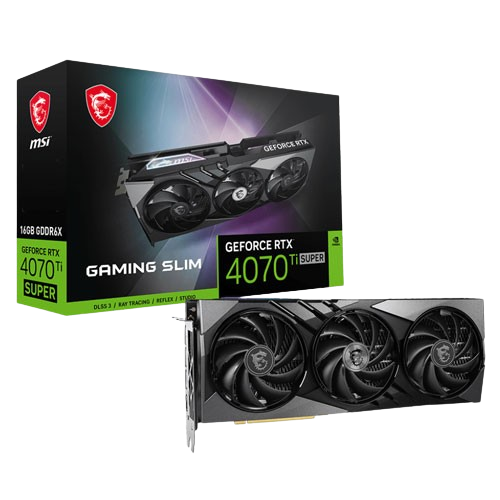 MSI GEFORCE RTX 4070 TI SUPER GAMING X 16GB GDDR6X SLIM GRAPHICS CARD (3 YEARS WARRANTY)