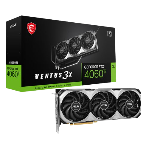 MSI RTX 4060 TI VENTUS 3X 8G OC GRAPHICS CARD (3 YEARS WARRANTY)