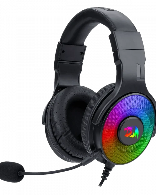 REDRAGON H350 PANDORA RGB WIRED GAMING HEADSET, DYNAMIC RGB BACKLIGHT - STEREO SURROUND-SOUND - 50MM DRIVERS - DETACHABLE MICROPHONE (1 YEAR WARRANTY)