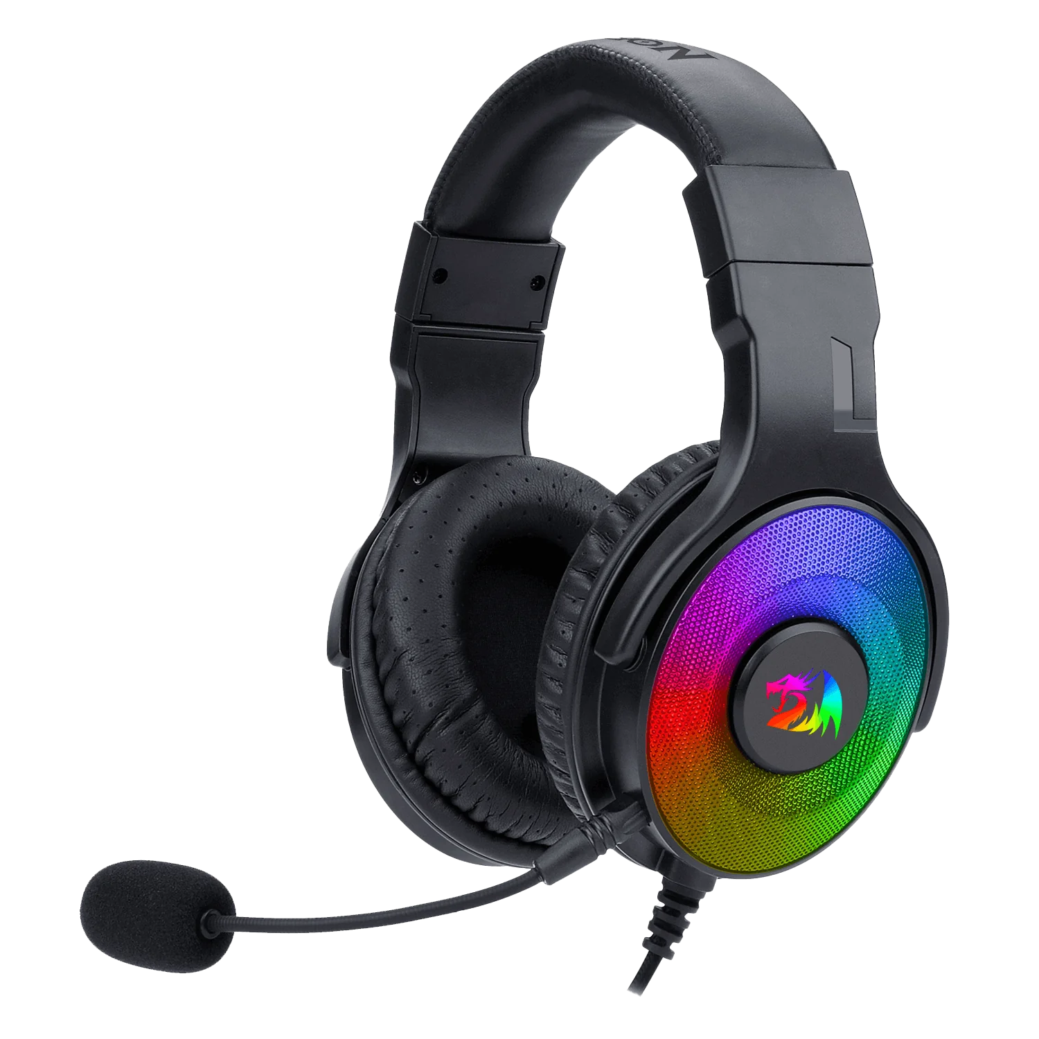 REDRAGON H350 PANDORA RGB WIRED GAMING HEADSET, DYNAMIC RGB BACKLIGHT - STEREO SURROUND-SOUND - 50MM DRIVERS - DETACHABLE MICROPHONE (1 YEAR WARRANTY)