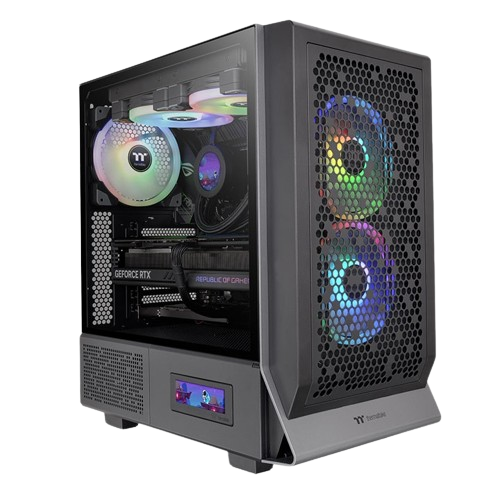 THERMALTAKE CERES 300 TG ARGB MID-TOWER BLACK GAMING (02 ARGB 140MM FANS & 01 EXHAUST FAN)