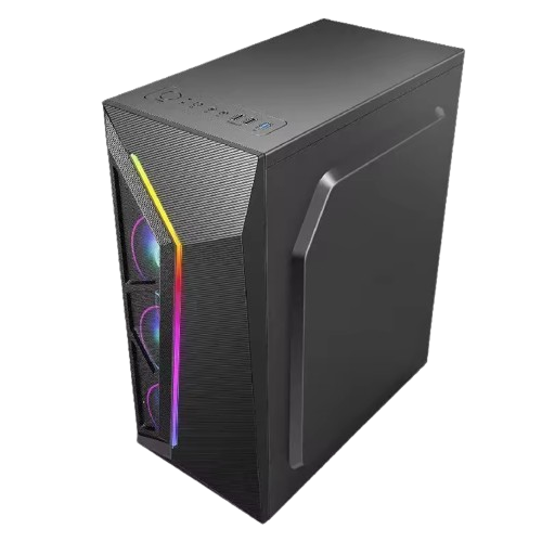 VIPER T305-L1 GAMING CASING WITH 3 FIXED RGB FANS Detail View