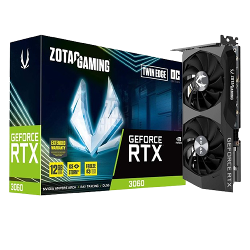 ZOTAC GAMING GEFORCE RTX 3060 12GB TWIN EDGE GRAPHIC CARDS (5 YEARS WARRANTY)
