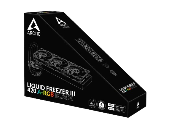 Arctic Liquid Freezer III 420 A-RGB Black Cooler Detail View
