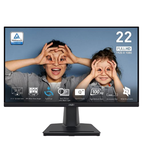MSI PRO MP225 21.5" INCH 100HZ 1MS FHD IPS ULTRA SLIM FRAMELESS MONITOR