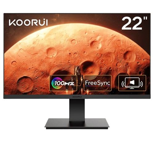 KOORUI S01-S22N1 22" FHD VA 100HZ SRGB 99% MONITOR (3 YEARS WARRANTY)