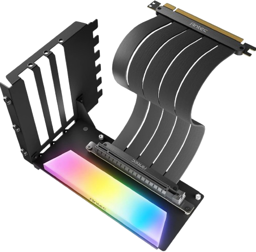 ANTEC VERTICLE GPU RGB MOUNT, PCIE 4.0 RISER CABLE HIGH SPEED FLEXIBLE EXTENDER CARD EXTENSION PORT