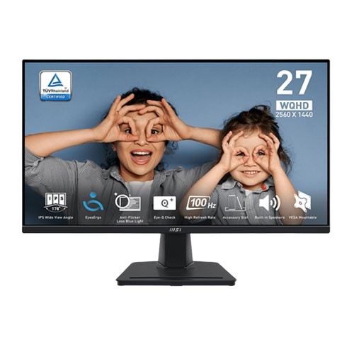 MSI PRO MP275Q 27 INCH 100HZ 1MS 2560 X 1440 (WQHD) IPS LEVEL ULTRA SLIM FRAMELESS MONITOR (3 YEARS WARRANTY)