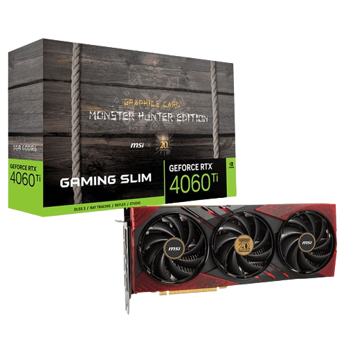MSI GEFORCE RTX 4060 TI X GC30 MONSTER HUNTER EDITION 8GB GRAPHICS CARD (3 YEARS WARRANTY)