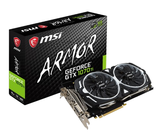 MSI GTX 1070 TI ARMOR 8G GRAPHIC CARD (USED ITEM)