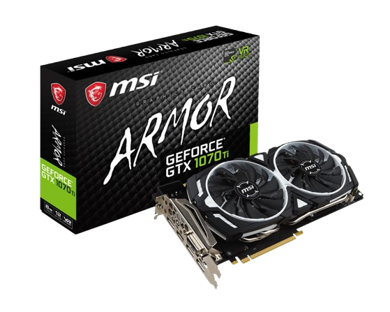 MSI GTX 1070 TI ARMOR 8G GRAPHIC CARD (USED ITEM)