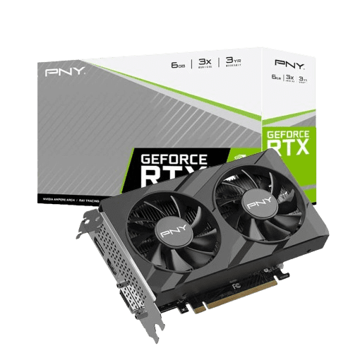 PNY GEFORCE RTX™ 3050 6GB VERTO DUAL FAN GRAPHICS CARD (USED ITEM)