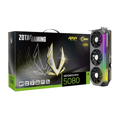 ZOTAC GAMING GEFORCE RTX 5080 AMP EXTREME INFINITY ULTRA GRAPHIC CARD (5 YEARS WARRANTY)