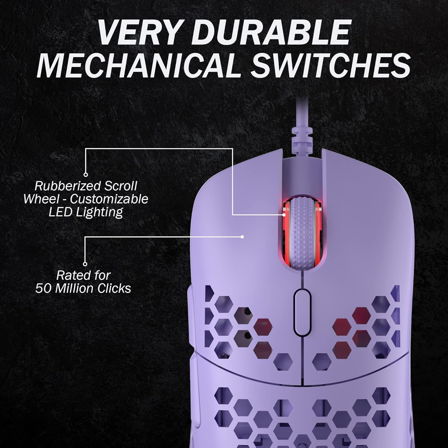MIRA-M ULTRA LIGHTWEIGHT RGB GAMING MOUSE (6 MONTHS WARRANTY) - Image 4