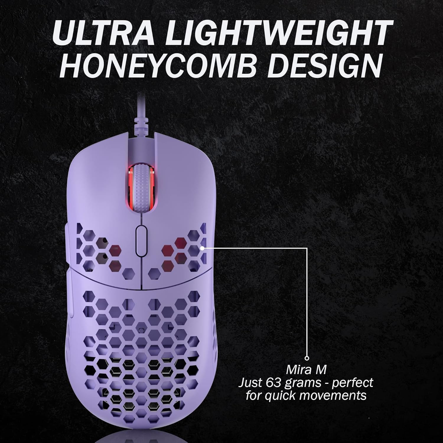 MIRA-M ULTRA LIGHTWEIGHT RGB GAMING MOUSE (6 MONTHS WARRANTY) - Image 2