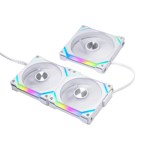 LIAN LI UNI FAN SL120 V2 RGB WHITE TRIPLE PACK WITH CONTROLLER (USED ITEM) Detail View
