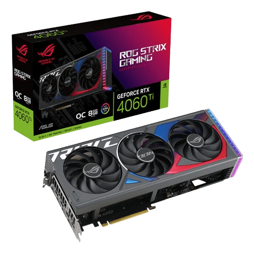 ASUS ROG STRIX GEFORCE RTX 4060 TI 8GB GDDR6X OC GRAPHICS CARD (3 YEARS WARRANTY)
