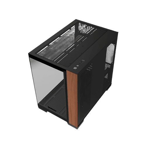 RAIDMAX INFINITA I610 WOOD ARGB MID-TOWER GAMING CASE BLACK - Image 3
