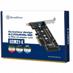SILVERSTONE ECM21-E SCREWLESS DESIGN M.2 PCIE/NVME SSD TO PCIE X4 ADAPTER CARD