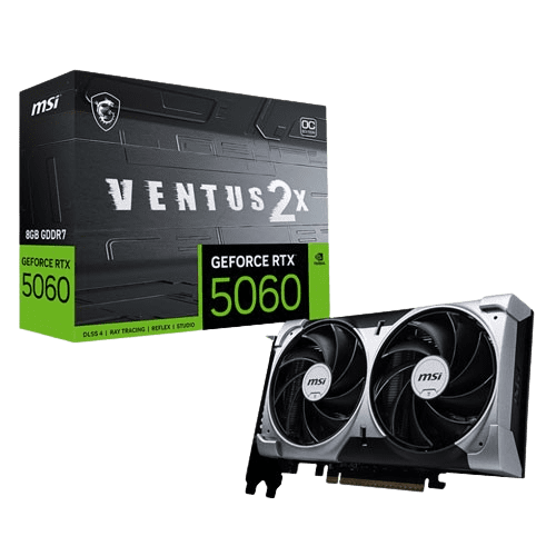 MSI Geforce RTX 5060 Ventus 2X OC 8GB GDDR7X Graphics Card (3 YEARS WARRANTY)
