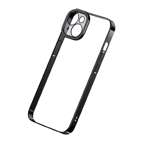 BASEUS IPHONE 14 CASE WITH FULL COVERAGE TEMPERED GLASS – GLITTER SERIES – BLACK (6 MONTHS WARRANTY)