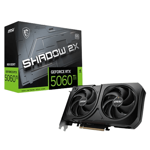 MSI GEFORCE RTX 5060 TI SHADOW 2X OC 8GB GDDR7X GRAPHICS CARD (3 YEARS WARRANTY)