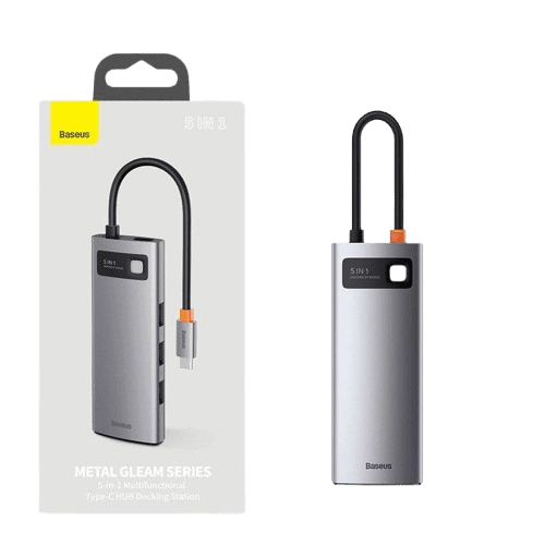 BASEUS 5-IN-1 STAR JOY SERIES MULTIFUNCTIONAL TYPE-C HUB DOCKING STATION GRAY (6 MONTHS WARRANTY) Detail View