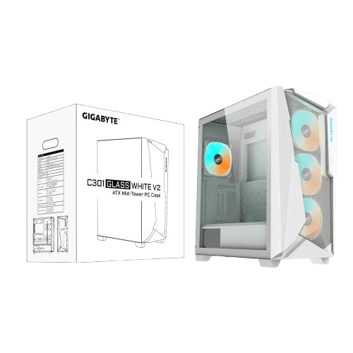 GIGABYTE C301 GLASS WHITE V2 CASING (USED ITEM) Detail View