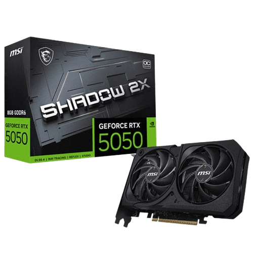 MSI GEFORCE RTX 5050 SHADOW 2X OC 8GB GDDR6X GRAPHICS CARD (3 YEARS WARRANTY)