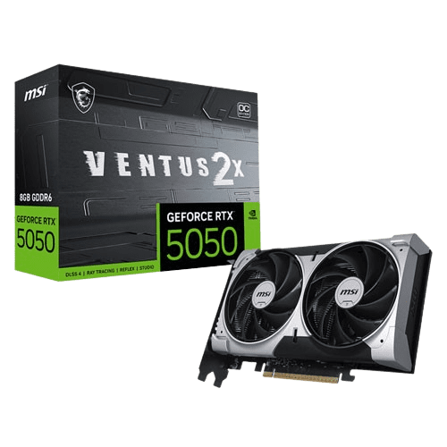 MSI GEFORCE RTX 5050 VENTUS 2X OC 8GB GDDR6X GRAPHICS CARD (3 YEARS WARRANTY)