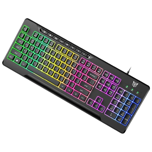 ONIKUMA G32 Matte Black Wired Gaming Keyboard with RGB Backlit Matte Key Caps (1 YEAR WARRANTY)