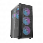 Darkflash DK352 PLUS BLACK WITH 4 ARGB FAN (1 YEAR WARRANTY)