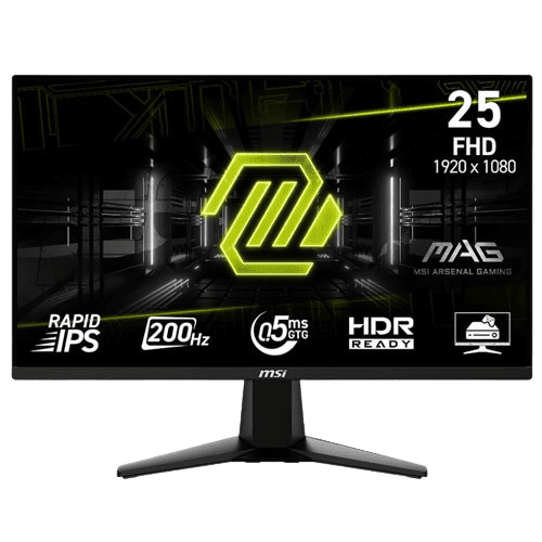 MSI MAG 255F E20 24.5' Inch FHD 200Hz Rapid IPS 0.5ms AMD FreeSync Premiumc Gaming Monitor (3 YEARS WARRANTY)
