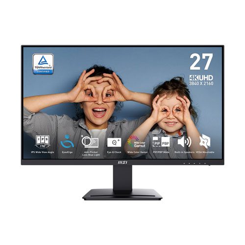 MSI Pro MP273U 27 inch (3840 x 2160) UHD IPS HDR Ready Adaptive sync Frameless Monitor (3 YEARS WARRANTY)