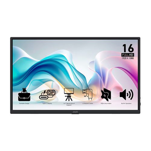 MSI Pro MP165 E6 Portable Ultra-Slim Buisness Monitor