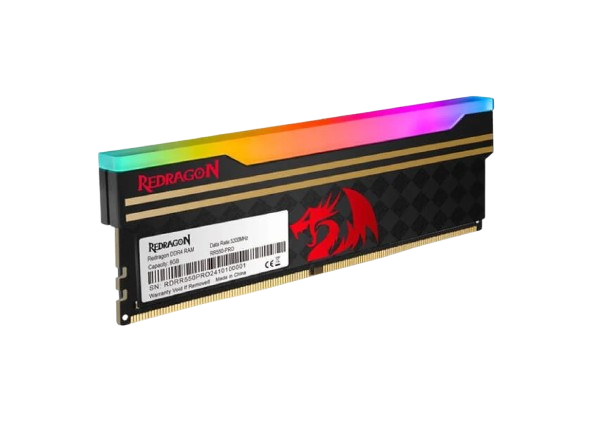 Redragon RR-550-PRO 16GB DDR4 3200MHz U-DIMM RGB Desktop RAM With Heatshink (3 YEARS WARRANTY) Detail View