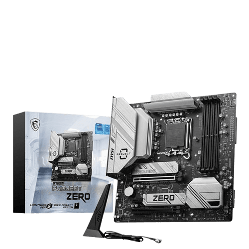 MSI B760M PROJECT ZERO (WIFI) DDR5 Motherboard (3 YEARS WARRANTY)