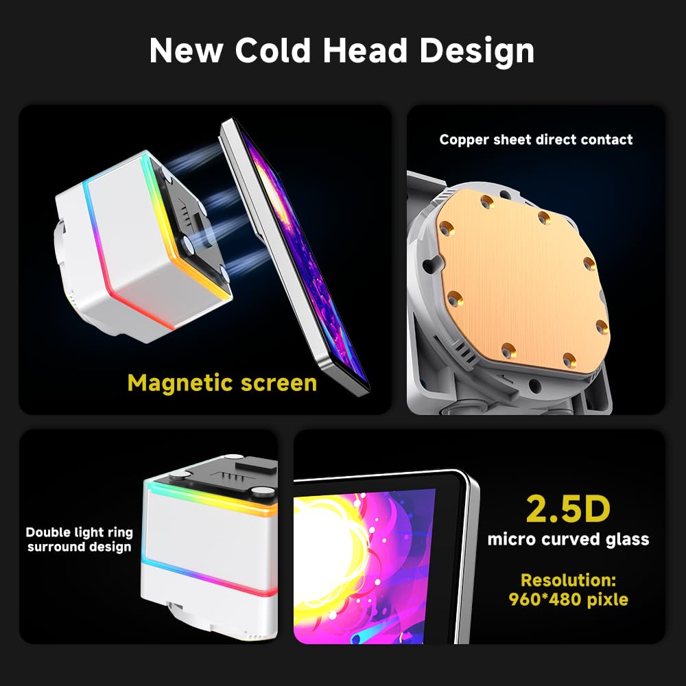 Jungle Leopard Pro Flow 360 LIQUID COOLER - WHITE (3 YEARS WARRANTY) Detail View