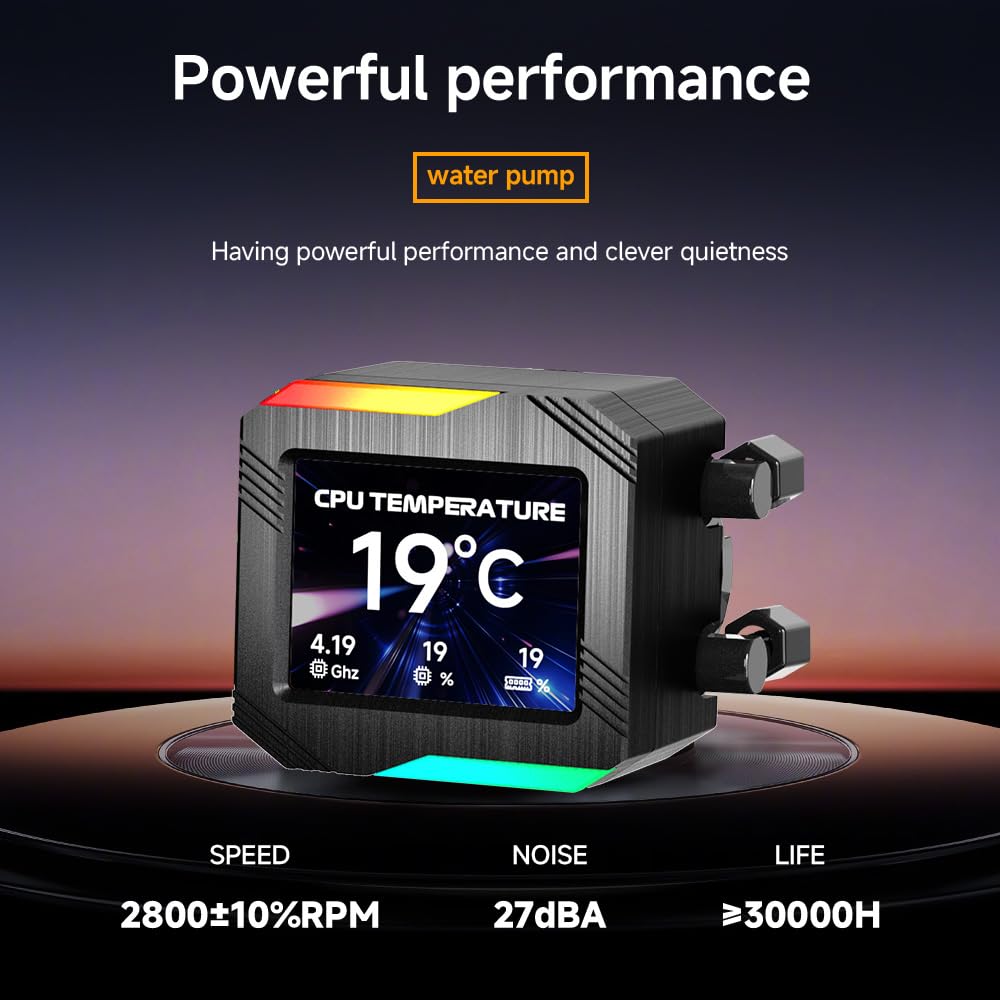 Jungle Leopard Astroshel V2G 360 LIQUID COOLER - BLACK (3 YEARS WARRANTY) Detail View