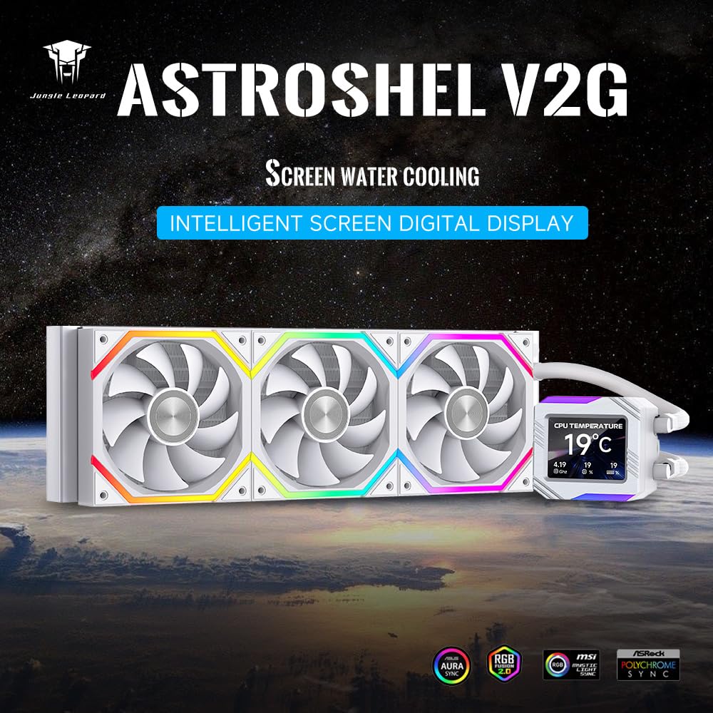 Jungle Leopard Astroshel V2G 360 LIQUID COOLER - WHITE (3 YEARS WARRANTY) - Image 2